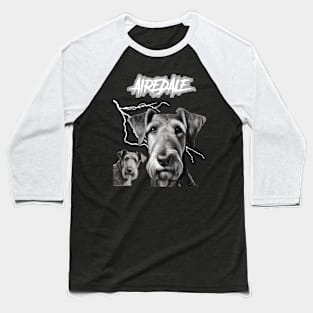 Airedale Heavy Metal Dog Lover Baseball T-Shirt